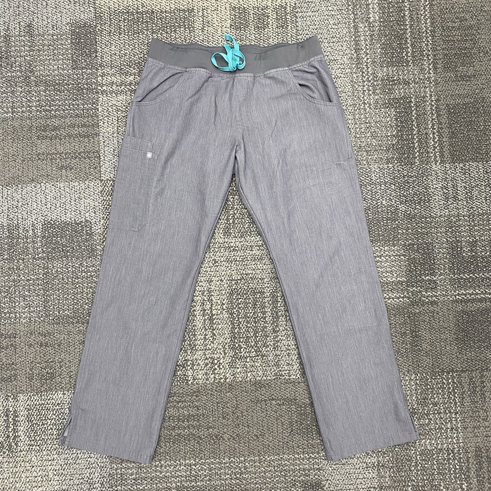 Figs Women's Large Kade Cargo Scrub Pants Graphite T21004 Nursing medical dental